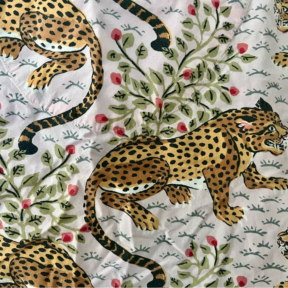 Printfresh Pink and Green Leopard Print Pajama Set - Picture 3 of 5